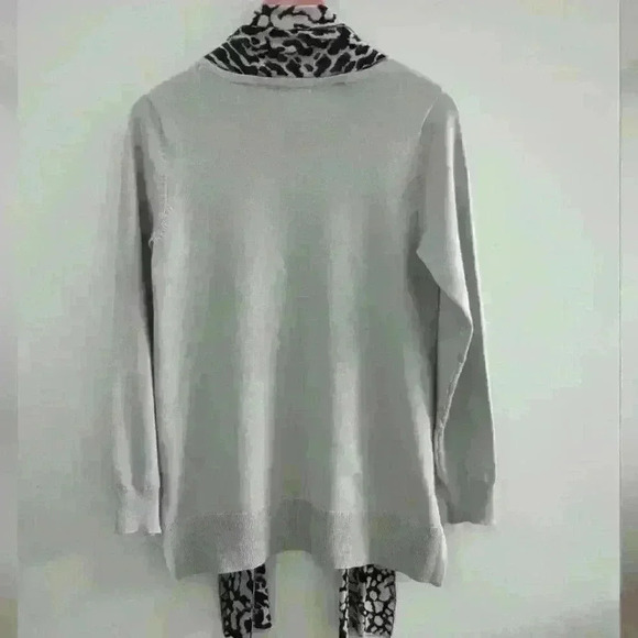 VERVE AMI | Women's Light Grey Long Sleeved Crewneck with Scarf Sweater… - Picture 3 of 4